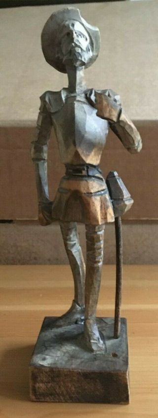 Ouro Artesania 575 - M Spain - Don Quixote Wooden Carved Figure (190mm)