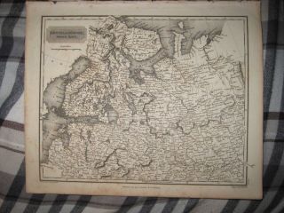 Rare Antique 1817 North Russia In Europe Finland Lapland Arrowsmith Dated Map Nr