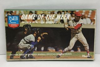 Hasbro 1969 Game Of The Week Nbc Baseball Board Game Box 4100 - Rare Game