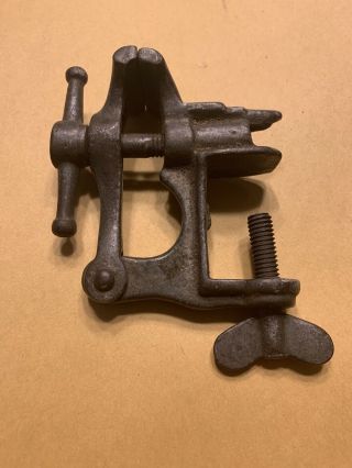 Vintage Antique Mini Table Vise Blacksmith Gunsmith Machinist Jeweler Anvil