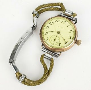 Rare Wwi Era Elgin Military Trench Wrist Watch - For Repair