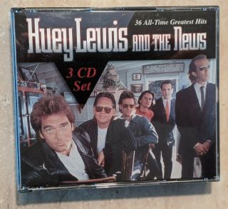 Huey Lewis And The News 36 All Time Greatest Hits Rare Fat Case 3 Cd Set Fre Shp
