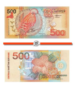 Suriname 500 Gulden 2000 Unc Pn 150 Rare Banknote Note