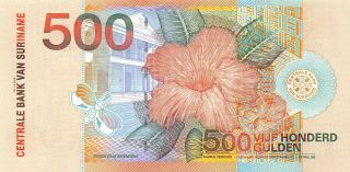 Suriname 500 Gulden 2000 Unc pn 150 Rare Banknote Note 3
