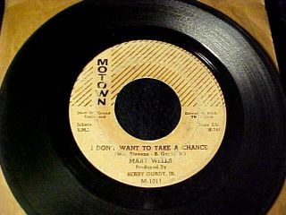 RARE MOTOWN PINK LINES 45 MARY WELLS I ' m So Sorry/I Don ' t Want To Take A Chance 2
