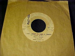 RARE MOTOWN PINK LINES 45 MARY WELLS I ' m So Sorry/I Don ' t Want To Take A Chance 3