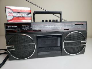 Sharp Gf - 3939 Stereo Radio Cassette Recorder Fm Vintage Rare Retro Boombox