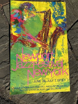 Vintage 1974 York Jazz Festival Concert Poster By Leroy Neiman