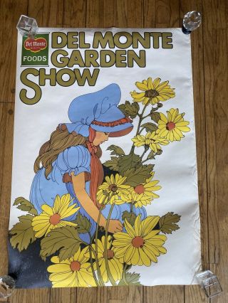 Vintage Del Monte Garden Show Girl Poster 6901