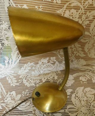 Vintage Mid Century Modern Bullet Cone Metal Adjustable Lamp