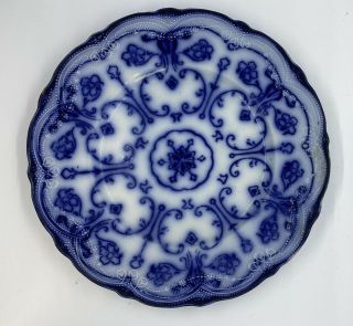 Antique Flow Blue Conway Semi Porcelain Wharf Pottery England 9 
