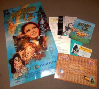 Wizard Of Oz Press Kit W Posters - Judy Garland 1989 Turner - 50th Anniv Video Rare