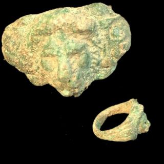 Ancient Roman Bronze Lion Ring - 200 - 400 Ad (2)