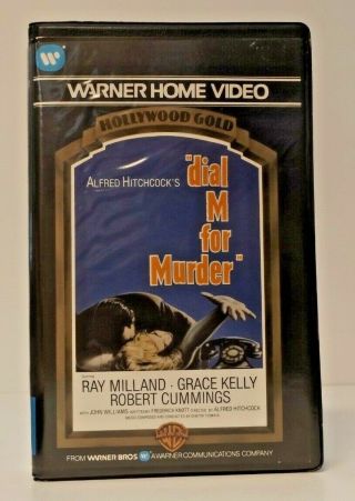 Dial M For Murder Rare Uk Pal Vhs (1983) Whv Alfred Hitchcock 1954 Grace Kelly