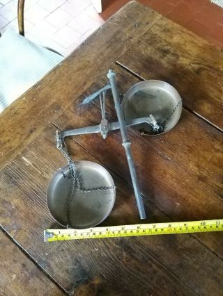 Antique Scale Pans Beam Chain Spares Or Repairs