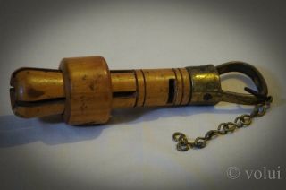 Antique Wooden Snooker Cue Tip Tool Trimmer Shaper Clamp Billiards Pool