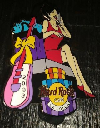 Hard Rock Cafe Hrc La Jolla 2003 Sexy Party Gutar Girl Collectible Pin /le Rare