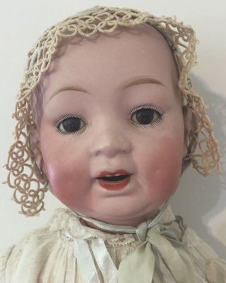 Antique Bisque Head 16” Doll Marked 3 - 10 Composition Body