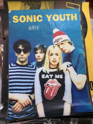 Vintage Rare Sonic Youth Tour Poster Nirvana Akira