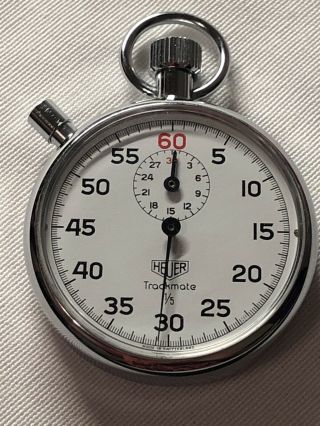 Vintage Rarely Heuer Stopwatch Chronograph Trackmate 1/5
