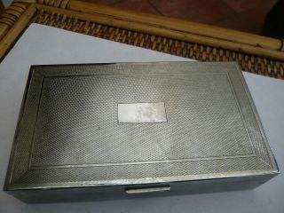 GOOD VINTAGE 1950,  S CHROME PLATED DESK TOP CIGARETTE BOX IDEAL PENS EMU BRAND 2