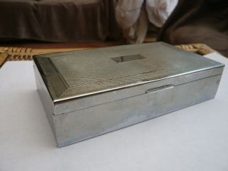 GOOD VINTAGE 1950,  S CHROME PLATED DESK TOP CIGARETTE BOX IDEAL PENS EMU BRAND 3