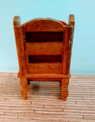 Vintage Velvet Upholster Arm Chair Dollhouse furniture miniature 1:12 Victorian 2