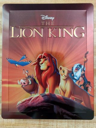 Disney The Lion King Blu - Ray Zavvi Uk Exclusive Limited Edition Steelbook Rare