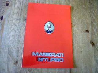 Maserati Biturbo Folder Brochure,  C1982,  Rare And,