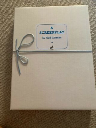 " A Screenplay " By Neil Gaiman (signed/numbered 14 Of 500 Copies) : Rare
