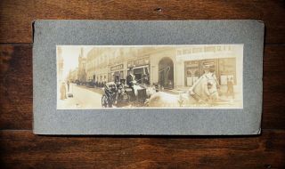 [ Mexico ] Antique Panorama Photo 1890s Street Scene Calle De San Francisco Rare