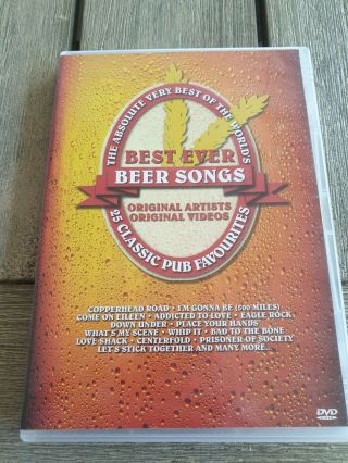 Dvd The Best Ever Beer Songs (rare 80 
