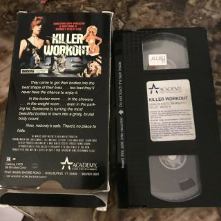Killer Workout 1987 VHS rare horror movie vhs tape from the 80s 2