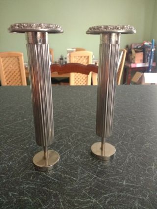 Vintage Silver Plated Candlesticks Made By M & R