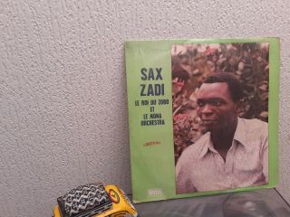 Rare Afro Lp Sax Zadi " Le Roi Du Zobo Et Le Mona Orchestra ‎– Iboya