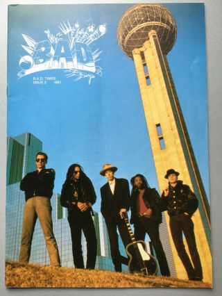 Rare 1987 Big Audio Dynamite Bad Concert / Gig Programme Mick Jones Of The Clash