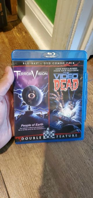 Terror Vision The Video Dead Double Feature Blu - Ray Scream Factory Oop Rare
