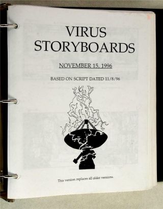 Rare,  Complete Storyboards,  1996 Movie,  " Virus ",  Estate Of Fx Master,  411pgs