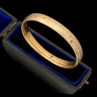 Antique Vintage Art Deco 12k Rose Gold Filled Gf Carla Wedding Bangle Bracelet