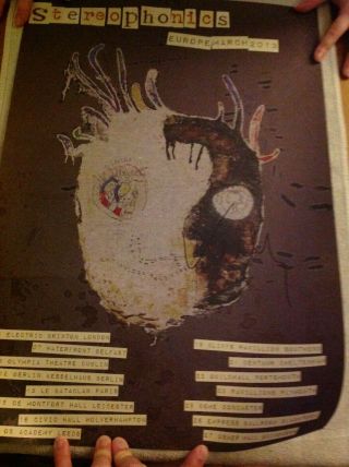 Stereophonics Tour Poster Rare Signed By Kelly Jones