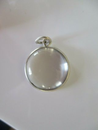 Vintage Antique Little Silver And Crystal Pool Of Light Pendant