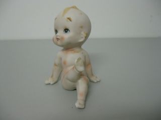 Vintage Kewpie Baby Doll Bisque Porcelain Figurine Piano or Shelf Sitter 2