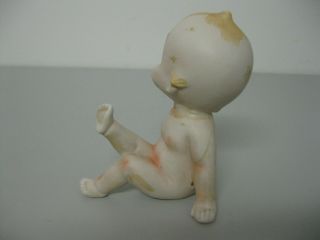 Vintage Kewpie Baby Doll Bisque Porcelain Figurine Piano or Shelf Sitter 3