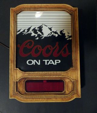 Vintage Extremely Rare Coors Beer Light Up Sign From 1981