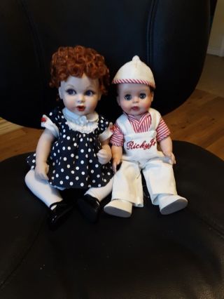 2 Rare Vintage " I Love Lucy " Baby Dolls,  Portrait Porcelain Lucy,  Ricky Jr
