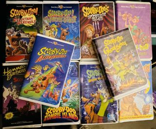 (10) Assorted Scooby Doo Mystery Gang Rare Vhs Movies Videos