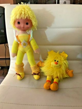 1983 Hallmark Rainbow Brite " Canary Yellow " 10 " Poseable Doll With Sprite
