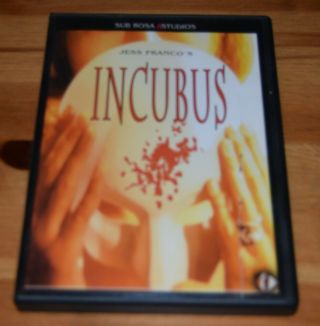Incubus Dvd Jess Franco Cult Horror Rare Oop Lina Romay Uncut Sub Rosa