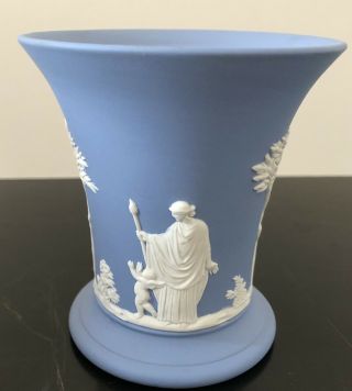 Petit Vase Poterie Jaspée Wedgwood Décor à L 