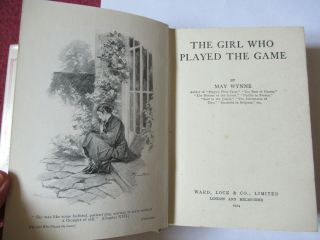 RARE BOOK THE GIRL WHO PLAYED THE GAME MAY WYNNE 1924 FIRST EDITION DUSTJACKET 2